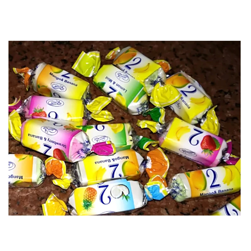 
Professional Manufacture Cheap Fruit Toffee Candies With Fruits 