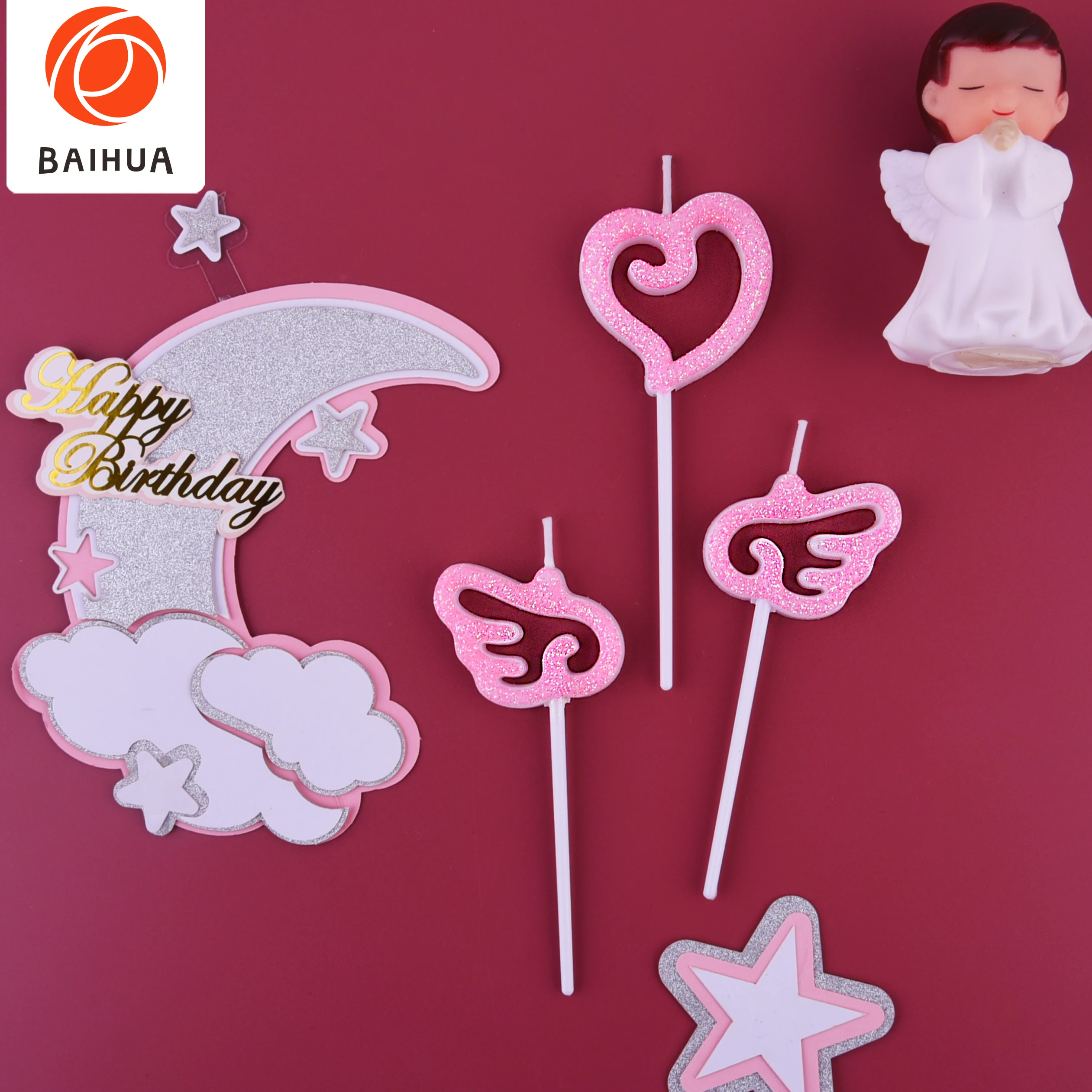 New Design Angel Wings Birthday Candle for kids