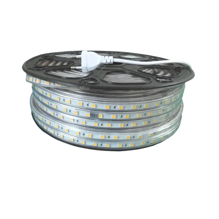 HV 230V 100m 50m per reel flexibleRGB warm White IP66 waterproof High Voltage led Strip