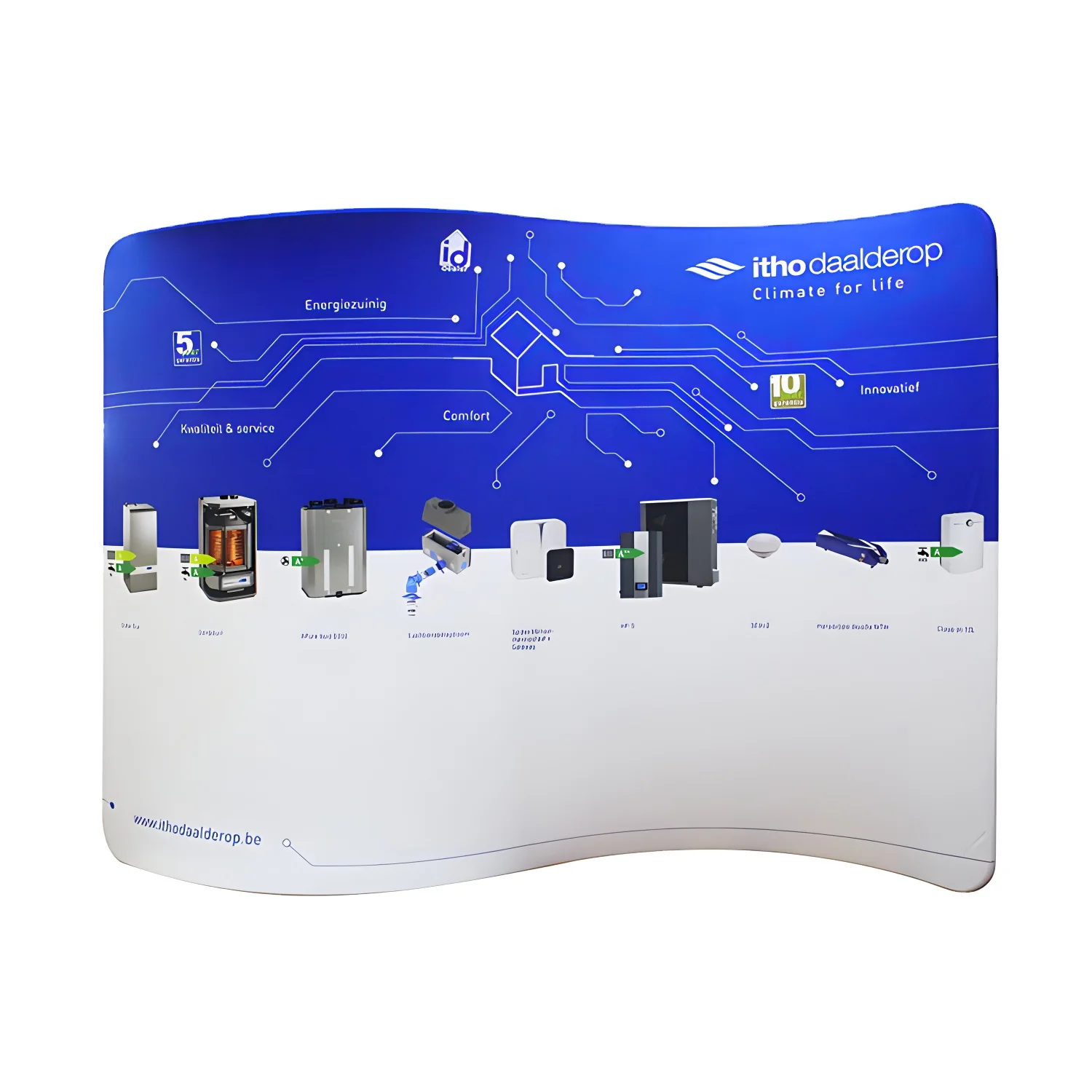 S-Shape Aluminum Alloy Frame 260GSM Polyether Warp Knitted Fabric Live Broadcast Screen Automotive Events Trade Shows