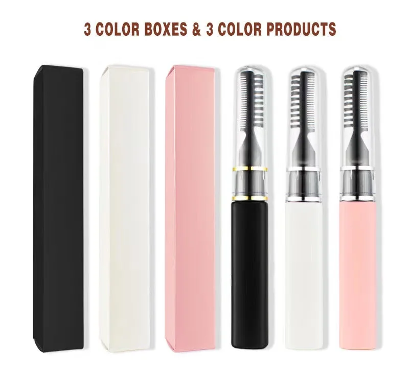 OEM black pink white wholesale waterproof clear wax eyebrow gel pen with brush 2024