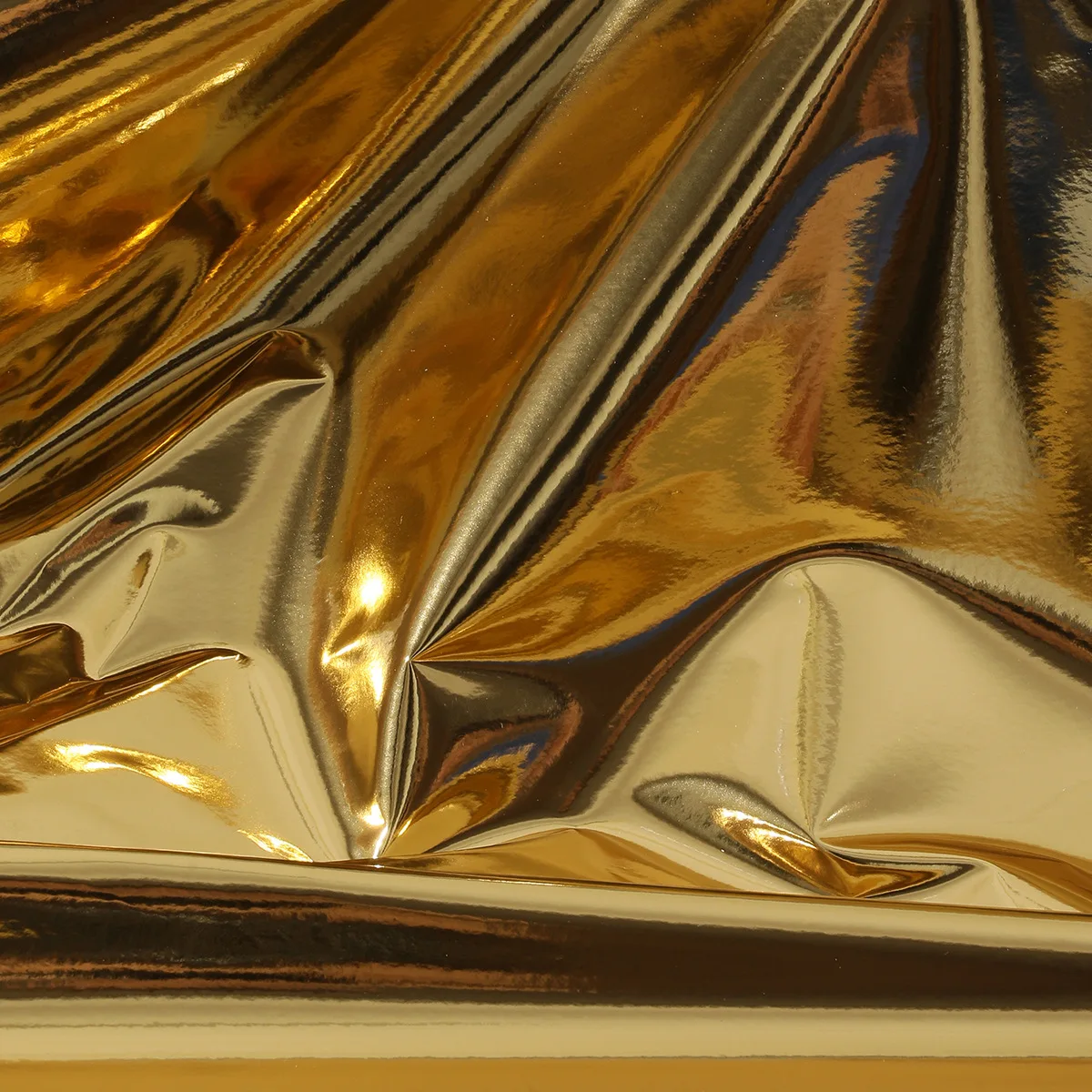 Wholesale Foil Mirror Leather Glossy Gold Silver Leather PU Metallic Fabric For Furniture Sofa Upholster