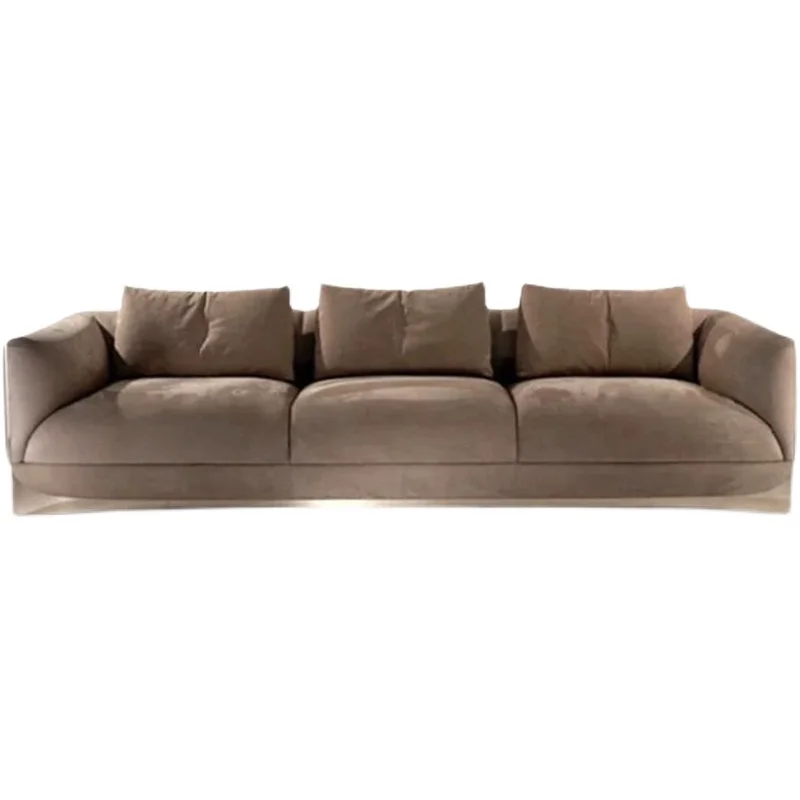 Furnistyle Best Sell 4 Seater Large Couch For Villa Beige Comfortable China Furniture Living Room Fabric Sofa Luxury Sofas