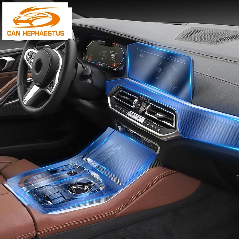 For BMW G06 X6 2020 2021 Car Interior Center console Transparent TPU Protective film Anti-scratch Repair film Accessories Refit