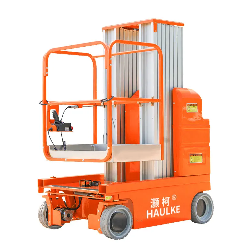 hydraulic telescopic ladder lift man lift electric dual mast ladder