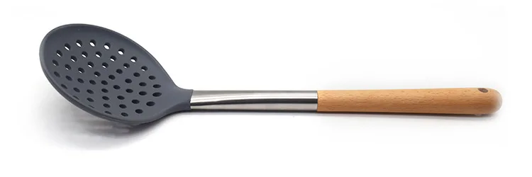cookware set Wooden handle silicone kitchen utensils 11-piece non-stick cookware kitchen silicone kitchen utensils shovel spoon