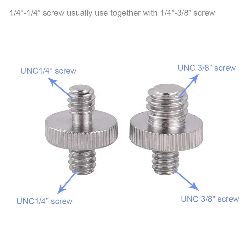 Аксессуары для камеры стандартный штекер-гнездо 1/4-3/8 дюйма резьбовой металлический винт адаптер для штатива стойка DSLR SLR Photo Studio