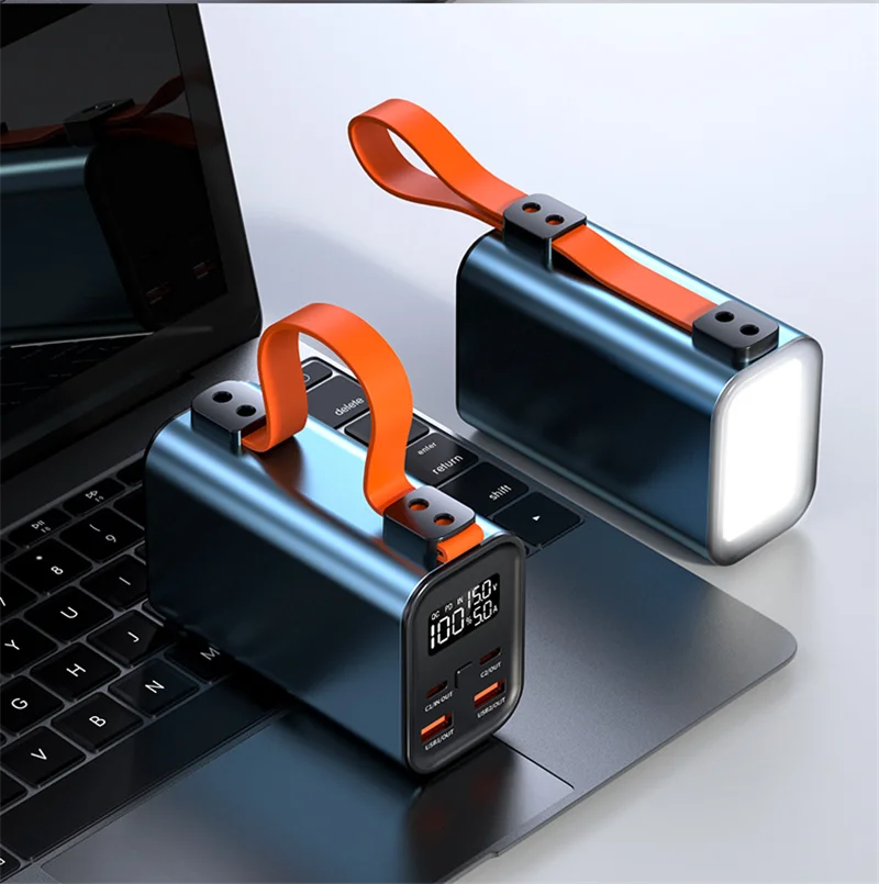 M3 30000mah 100W PD Super Fast Recharge 5V 3A /9V 3A/ 12V 3A /20V 5A Portable Power Bank for Phone with LED Torch  Function