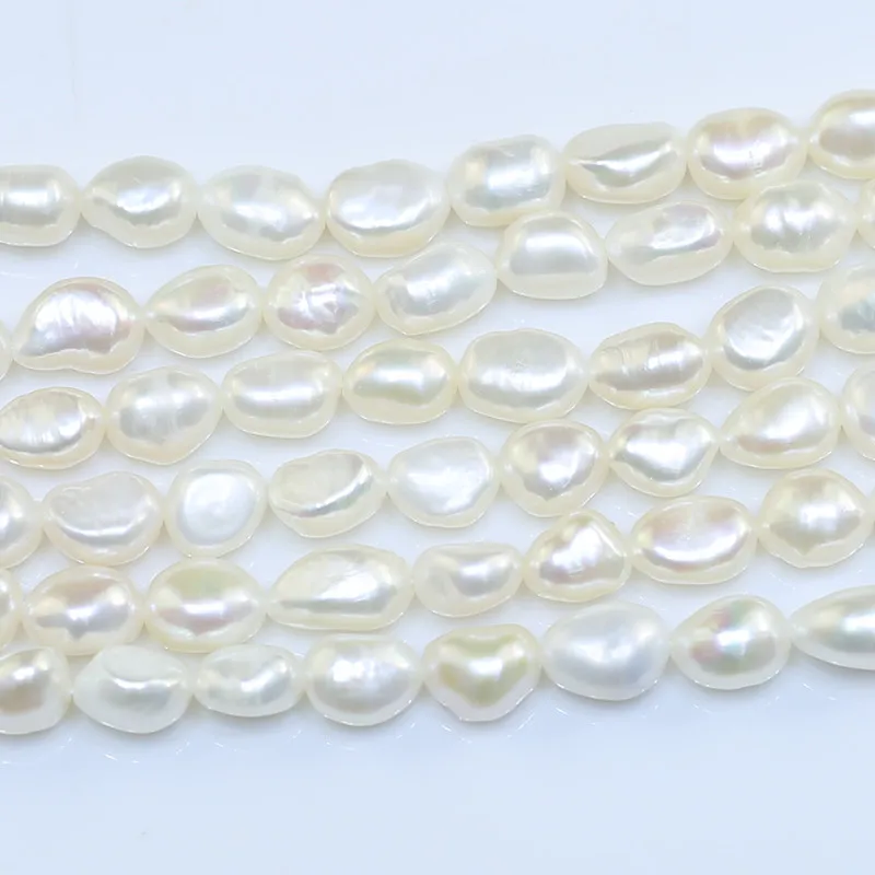 Freshwater Pearls Wholesale  7-8mm AA+ nugget baroque pearl  White baroque Pearls Strand For Jewelry Making