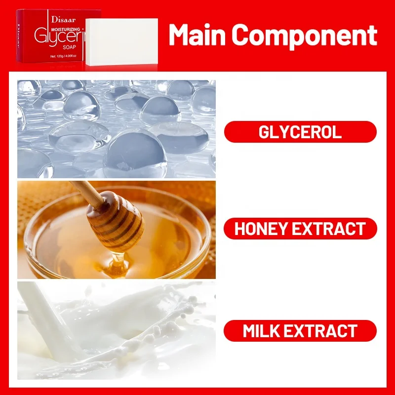 Rich Natural Glycerin Mild Cleaning Moisturizing Smooth Skin Handmade Body Facial Soap