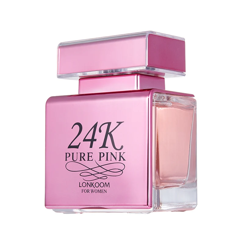 Top selling women perfume 24K pure pink LONKOOM EDP EAU DE PARFUM long lasting FLORAL FRUITY fragrance
