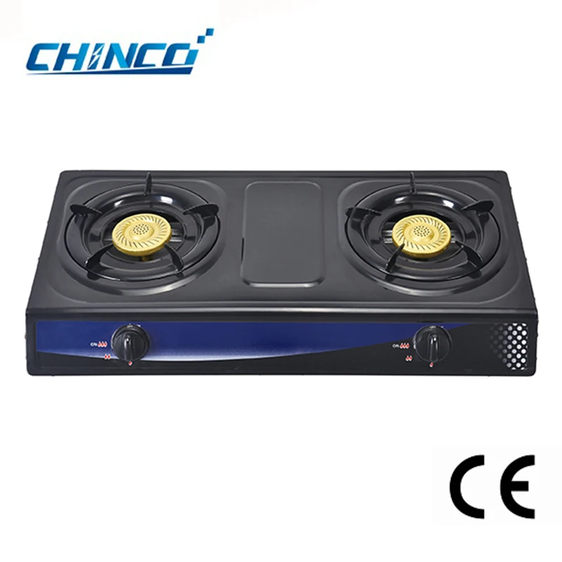 Cheap Price Stainless Steel Gas Stove 2 Burner Table Gas Stove Kitchen Appliance Cooking Gas