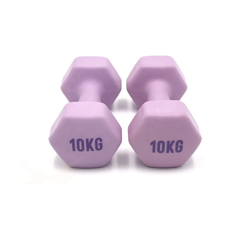 Colorful Fitness Hex Neoprene Dumbbell for Women