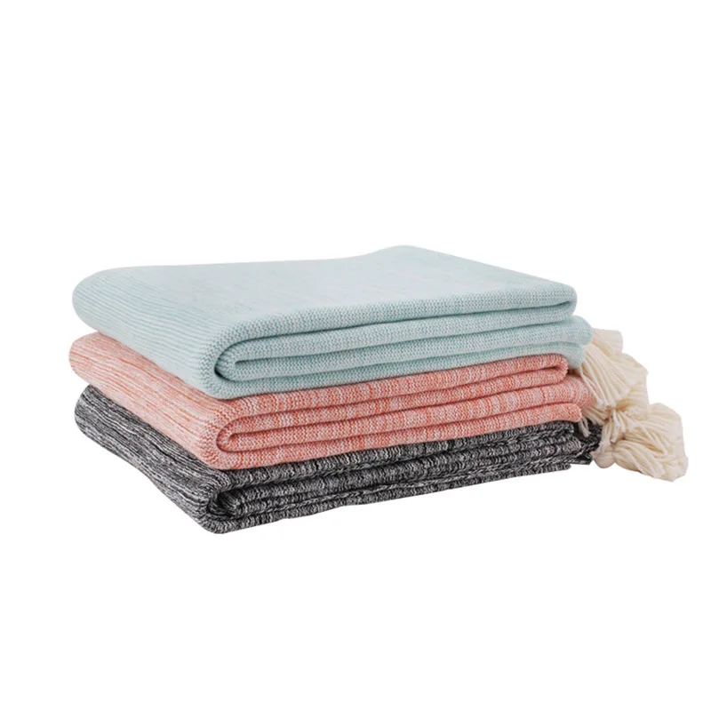 i@home custom cotton custom design knit blanket knitted machine