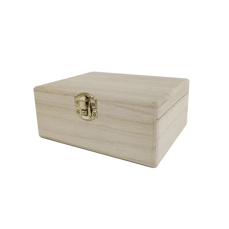 Натуральные коробки из павловнии «сделай сам» с логотипом на заказ деревянная Подарочная НЕОБРАБОТАННАЯ дешевая простая шкатулка для ювелирных изделий