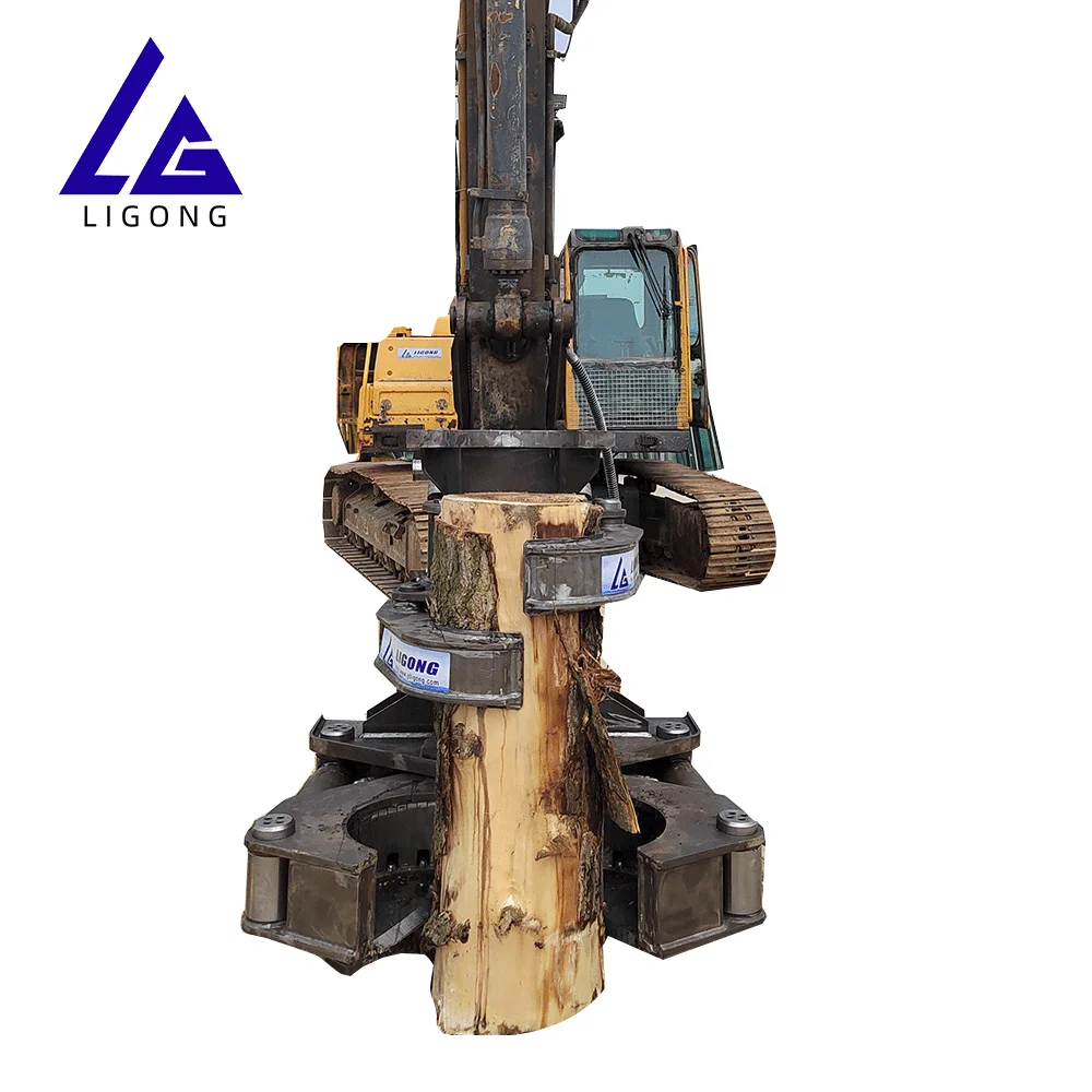 SK140SRLC Tree Shear Grapple With Secure Handling