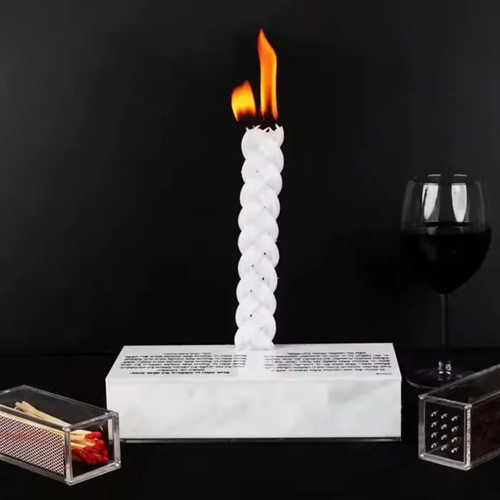 Набор 4 в 1 Judaica Lucite Havdalah с коробкой для хранения текста и подсвечника спичек Besomim 2 свечами