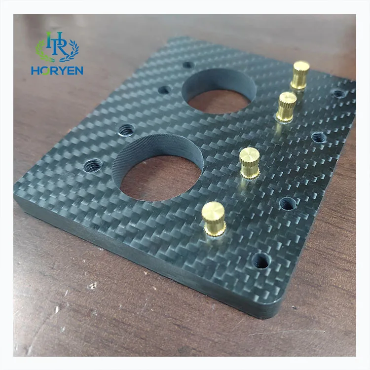 Horyen professional light weight cnc 3k carbon fiber plates for rc cars parts