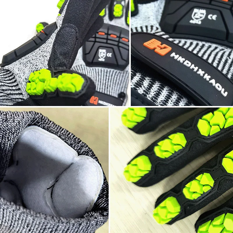 Wholesale tpr gloves Anti Impact Working Protection Gloves Industrial Cut Resistant Kong Work Gloves tpr