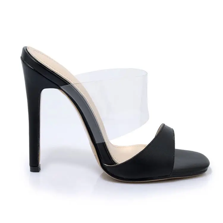 Женские летние туфли, прозрачные женские туфли на каблуке с открытым носком, летние сандалии на каблуке, черные туфли odm, индивидуальная обувь