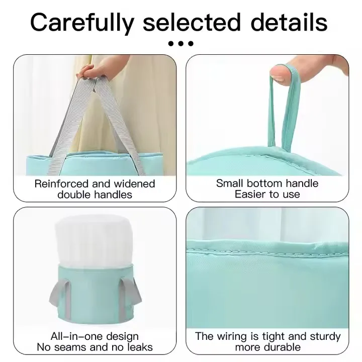 Foldable Feet Soaking Bath Tub Collapsible Bucket Portable Travel Foot Soak Spa Basin for Camping Washing