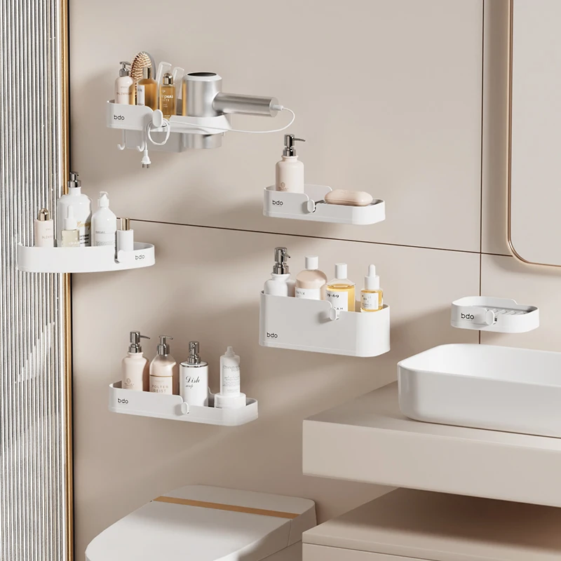 Bathroom Organizer Vacuum Suction cup Bathroom Shelf Bathroom Organizer Storage Shelf Basket For shower caddy