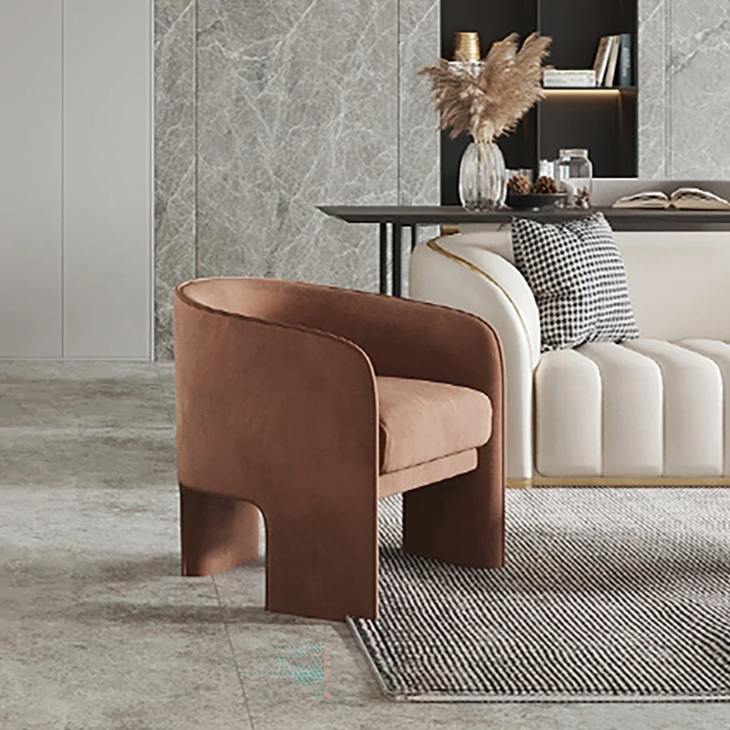 Modern armchairs comfy single sofa club side leisure chair for living room bedroom home office Hotel Velvet leisure chair