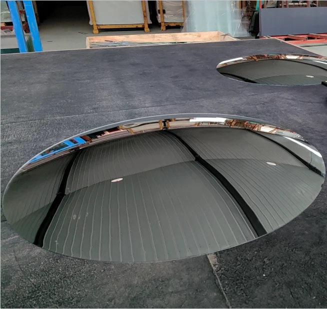 dia300mm 400mm 500mm 600mm 800mm  round convex & concave domed glass sheet for decoration and road safety