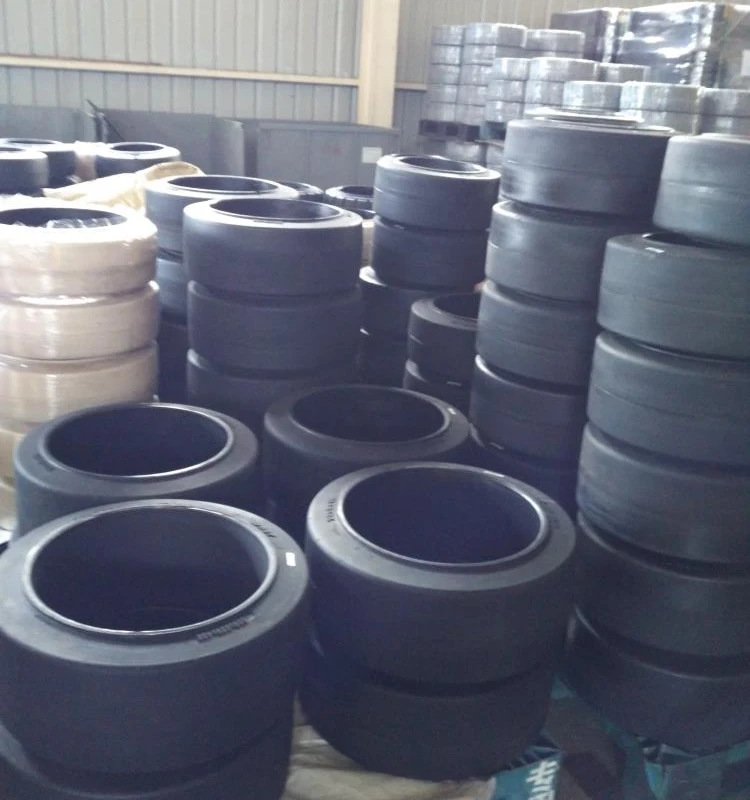 China cheap forklift press on tire 26x10 smooth rubber tires