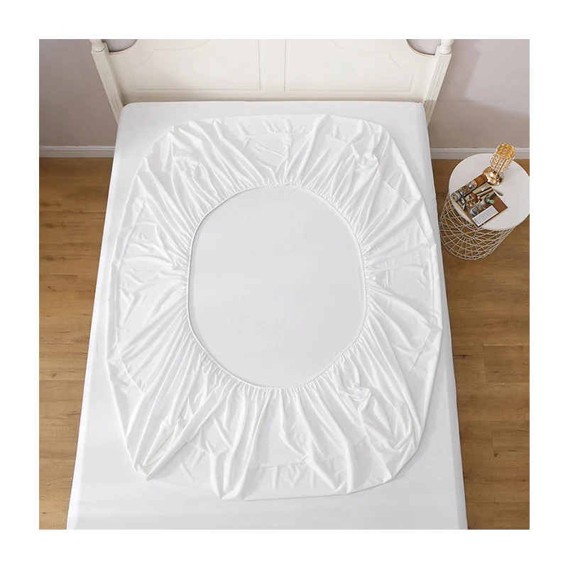 Customized White Fitted Bed Bug Proof Waterproof Mattress Cover Protector