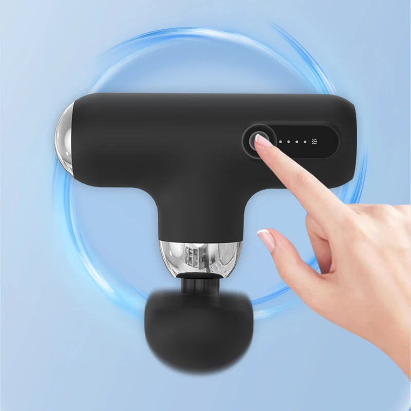 Hezheng High-Quality Deep tissue Massager: 4-Head, Handheld, Portable, for Fascia, Cordless Mini Massage Gun with hot compress