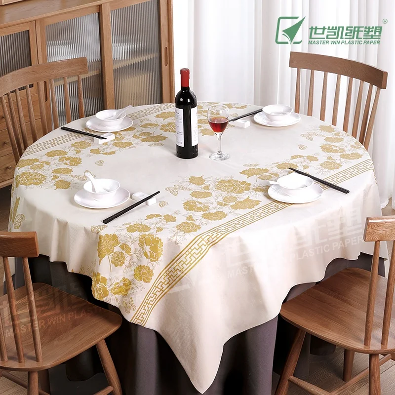 Хит продаж, водонепроницаемые одноразовые биоразлагаемые красочные скатерти для кофейни