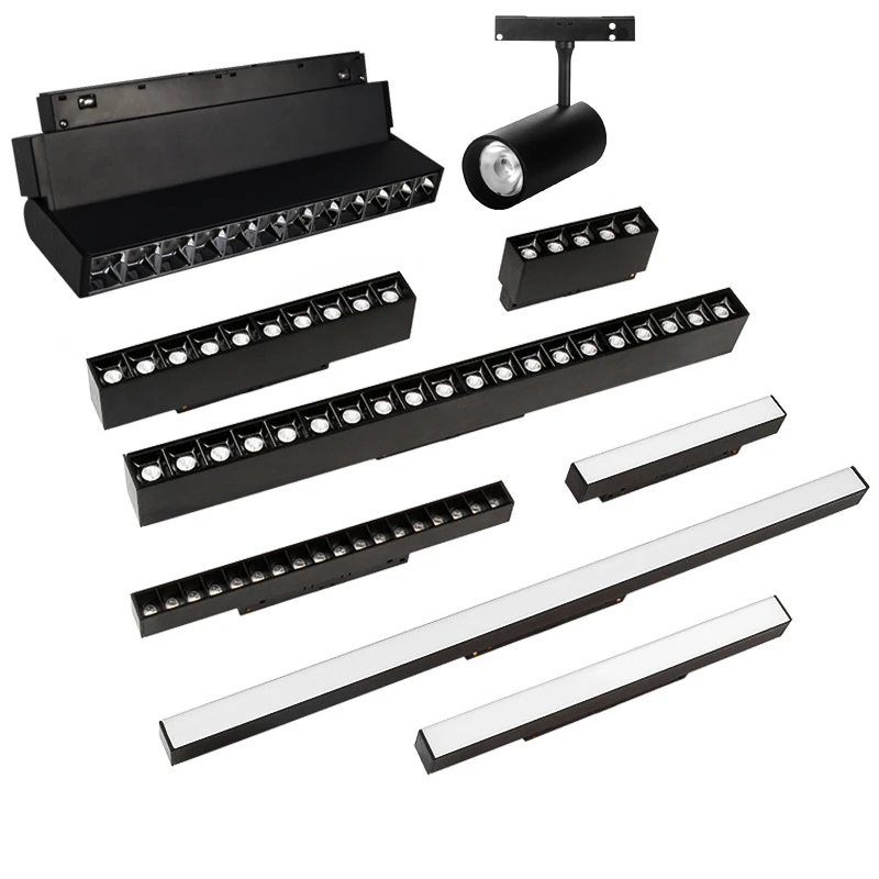 factory wholesales magnetic trailer lights christmas 3000k 4000k 6000k black magnetic linear track light