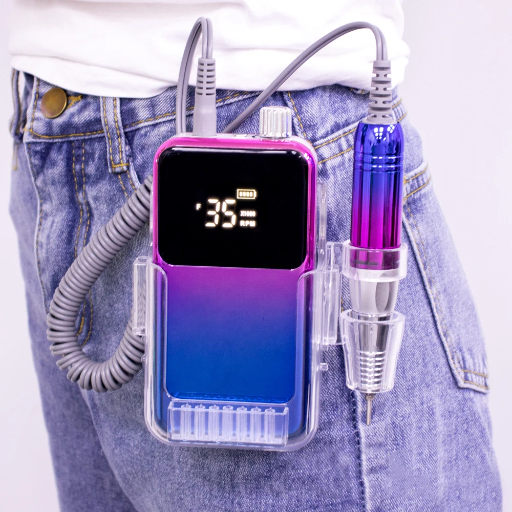 E File Nail Drill Machine 35000rpm Professional Rechargeable Brushless Motor Nail Drill Machine Strong