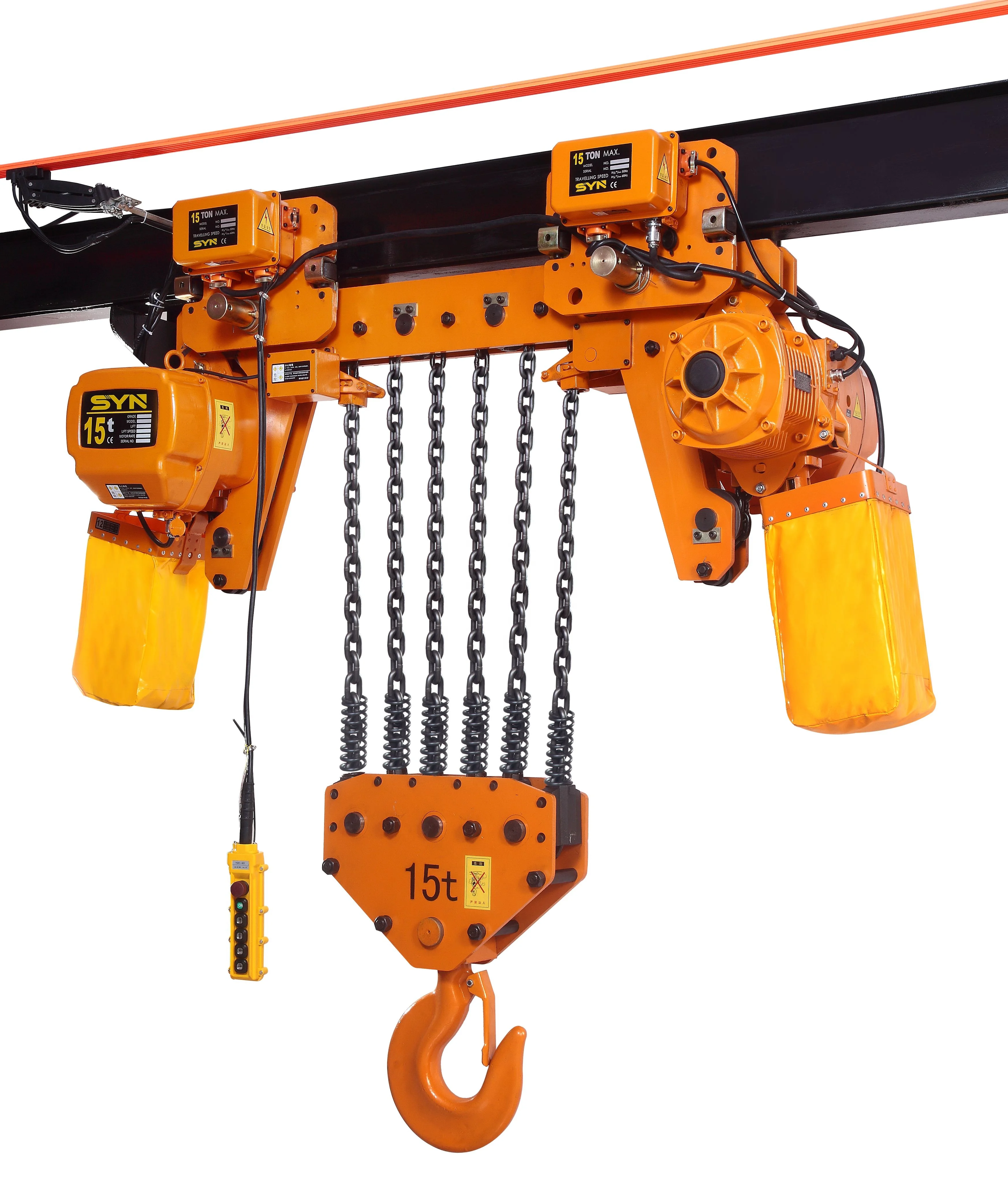 2 ton single chain electric hoist crane hook HHBB Low clearance loop chain electric hoists