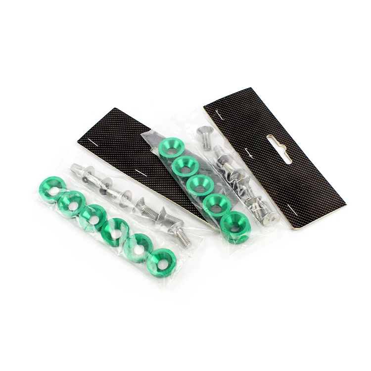 anodized red Aluminum M6 M8 Fender Washer Engine Bay Dress Up Kit for bumpers