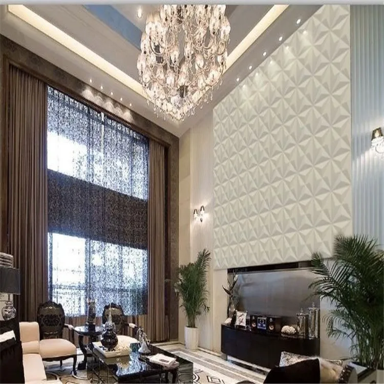 PVC colorful plastic ceiling tiles 3d wall paper panel durable wall art decor panel