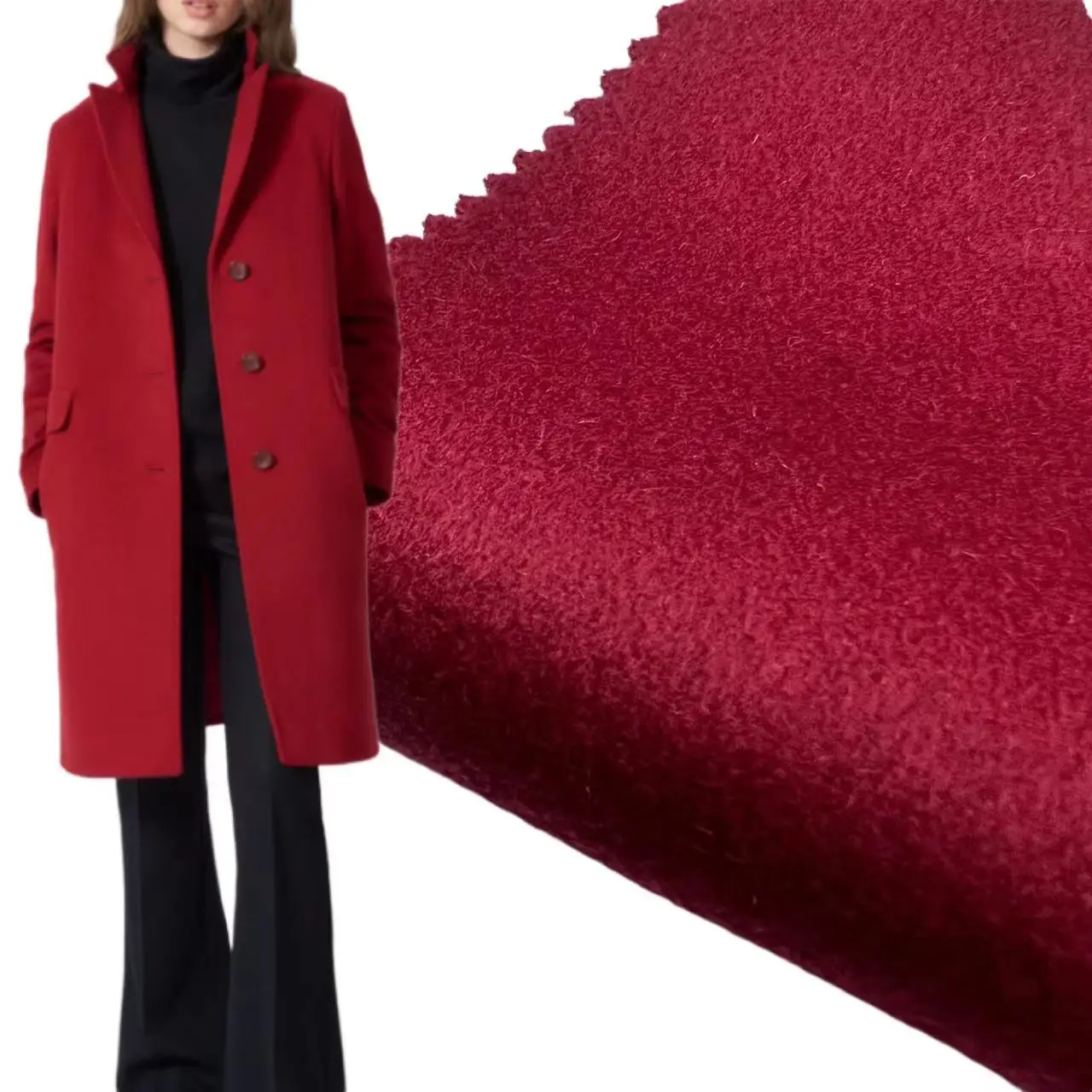 Fashiontex драпировка хорошо 90 10 кашемировая шерсть с покрытием Мелтон шерстяная ткань 720GM