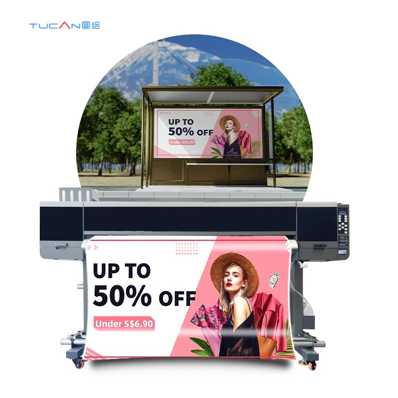 1.6m Large Format Eco Solvent Printer XP600 I3200 Flex Banner Vinyl Printing Machine Digital