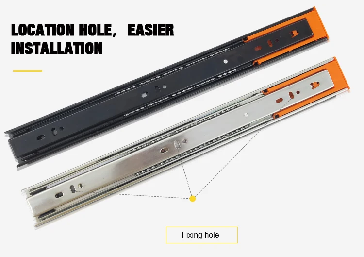 Ball Bearing Drawer Slide Full Extension Telescopic Channel Heavy Duty Drawer Slider Soft Close