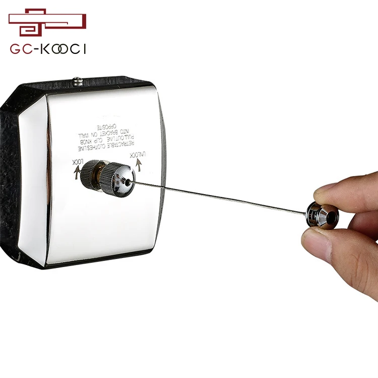 Invisible 304 stainless steel clothesline retractable clothes line drying quilt clothesline wall hanging punch-free
