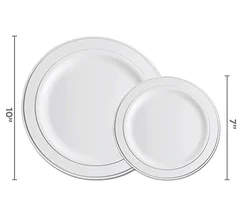 6 7.5 9 10.25inch Plastic PS Rose Gold Pink Tableware Disposable Plates Set for Wedding Birthday Party Decorations Supplies