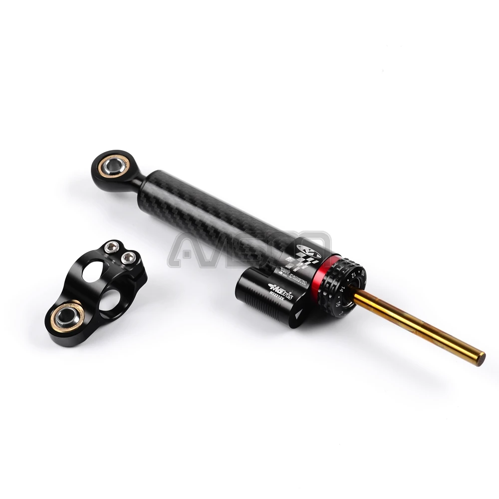 Motorcycle accessories Steering Damper Carbon Fiber Grain Stabilizer Titanium ruler direction damping motorbike