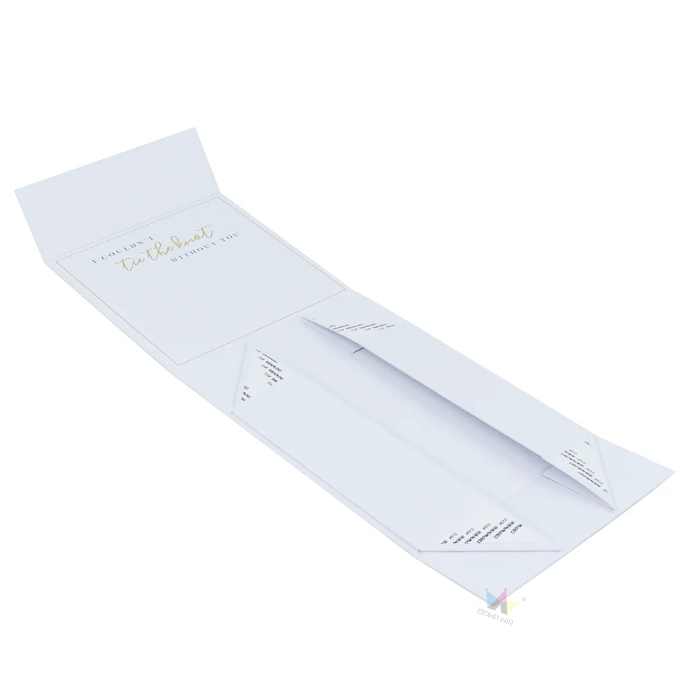 Crown win foldable packaging magnetic folding cardboard corrugated shipping mailing boxes for clothes black and gold paper boxes