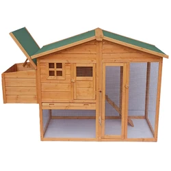 Jaalex High Quality Wooden Outdoor Backyard Chicken Hen House Pet Rabbits Hutch With Egg Box For Sale