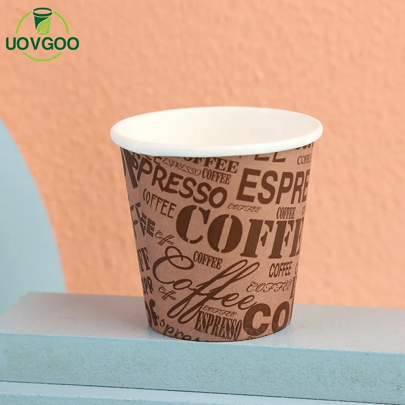 Factory manufacture espresso fan paper cups single wall eco friendly cup paper tazas de papel