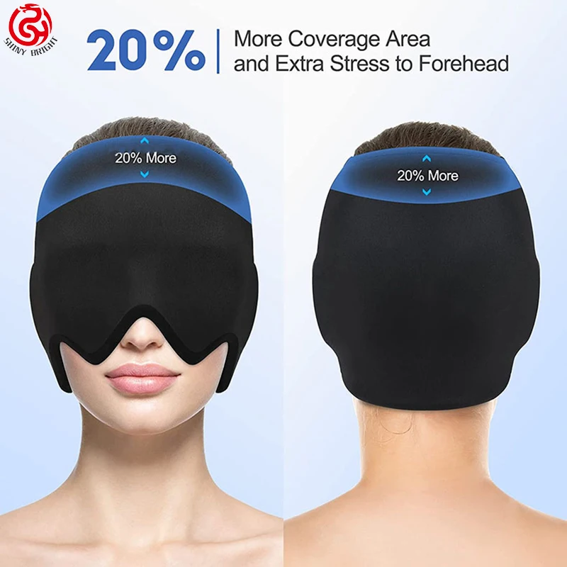 Comfortable Custom Gel Hot Cold Therapy Headache Migraine Relief Cap Ice Head Wrap Cap Ice Pack Therapy