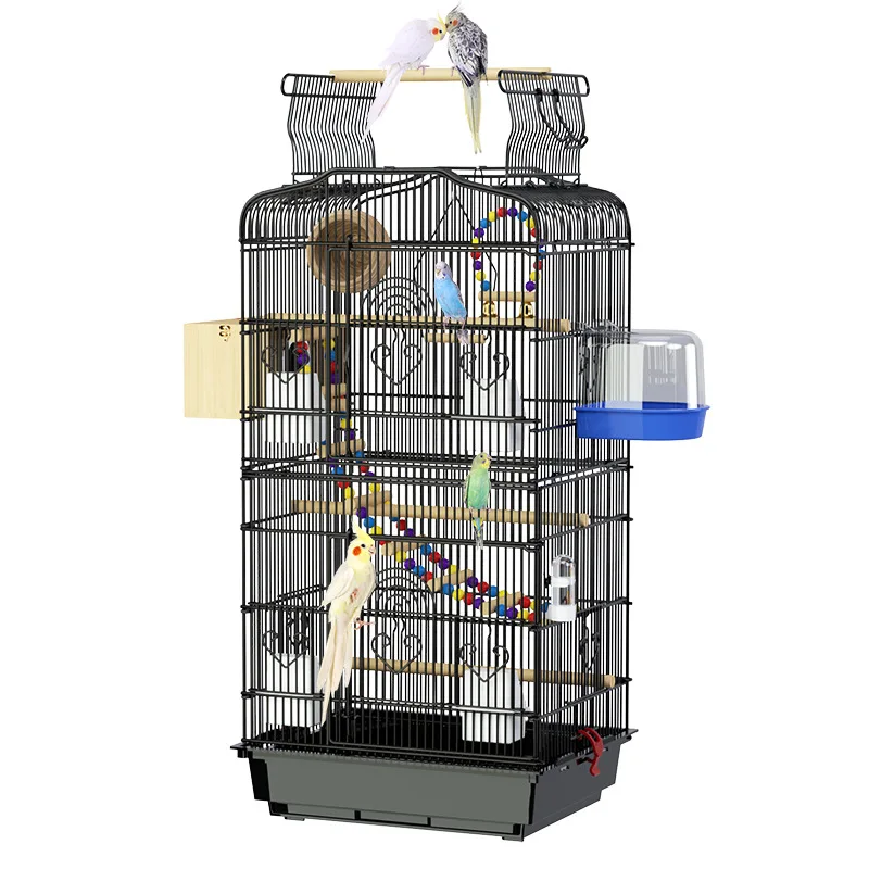 European Style 105cm Tall Large parrot bird cage multi-layer outdoor bird cage Oversized Luxury Villa Bird Breeding Cage