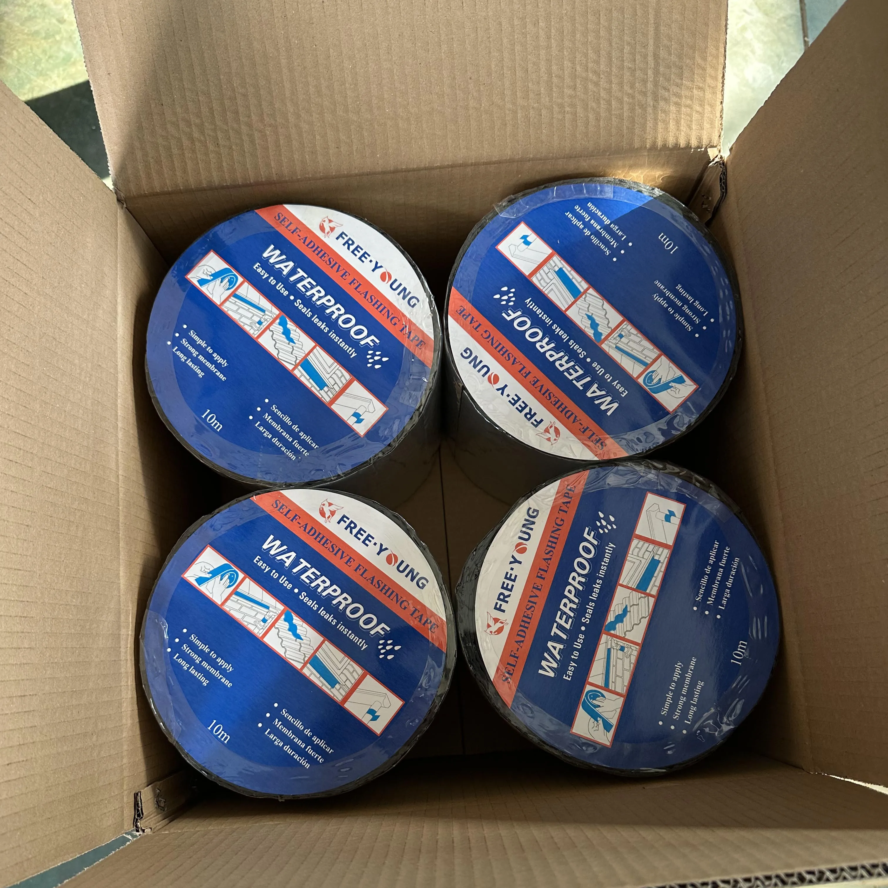 Keyrone hot selling Flashing Roll Tape Membrane 1.2mmx 4 inches x10m Waterproof Patch Seal Tape - Modified Bitumen Rubberized