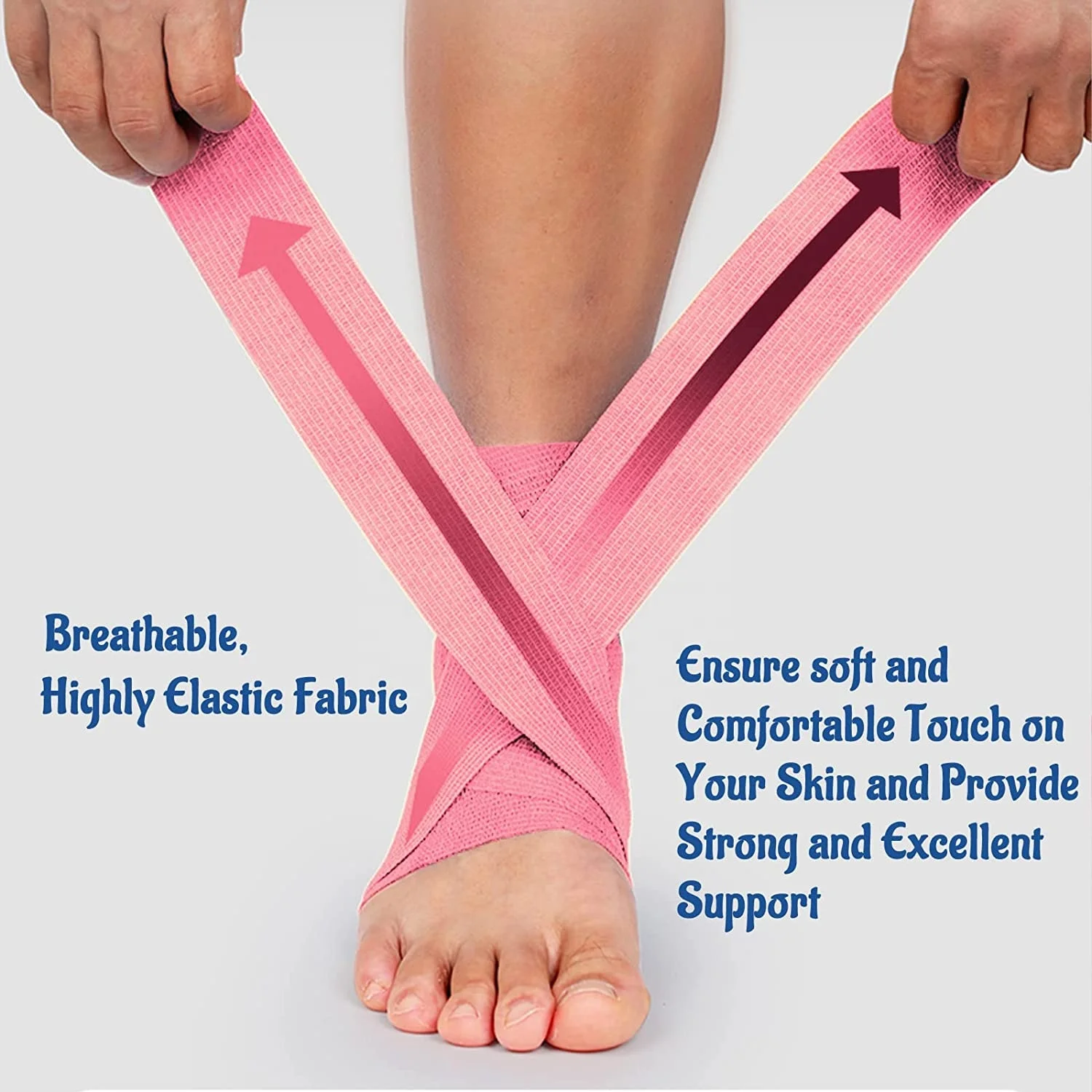 Bulk Wholesaleself Adhesive Elastic Sports Bandage 5cm X 4.5m Thumb Waterproof Bandage For Knee Wrist Football Palyer